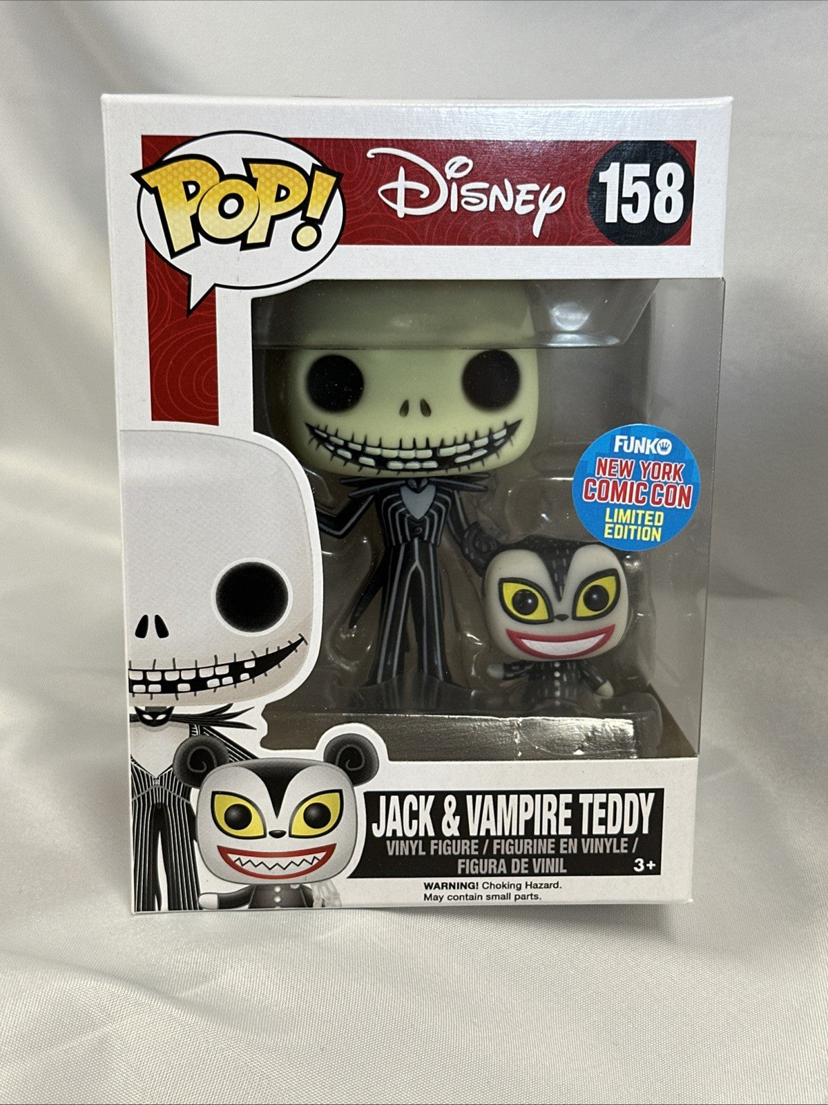 Funko Pop! Disney Jack & Vampire Teddy 158 NYCC Limited Edition Vinyl JJ0220WH0