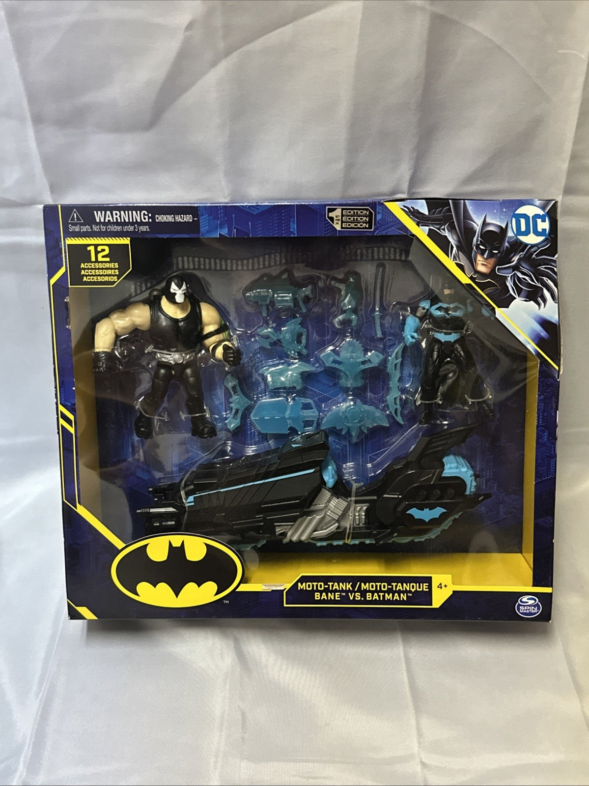 DC Comics Spin Master Batman Moto-Tank Vehicle 4" Bane & Batman PW0130WH0