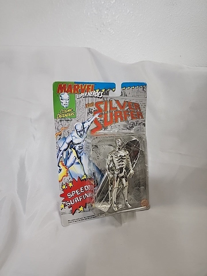 MARVEL SUPER HEROES SILVER SURFER ACTION FIGURE SPEED SURFING TOY 1992,JJ-B-030