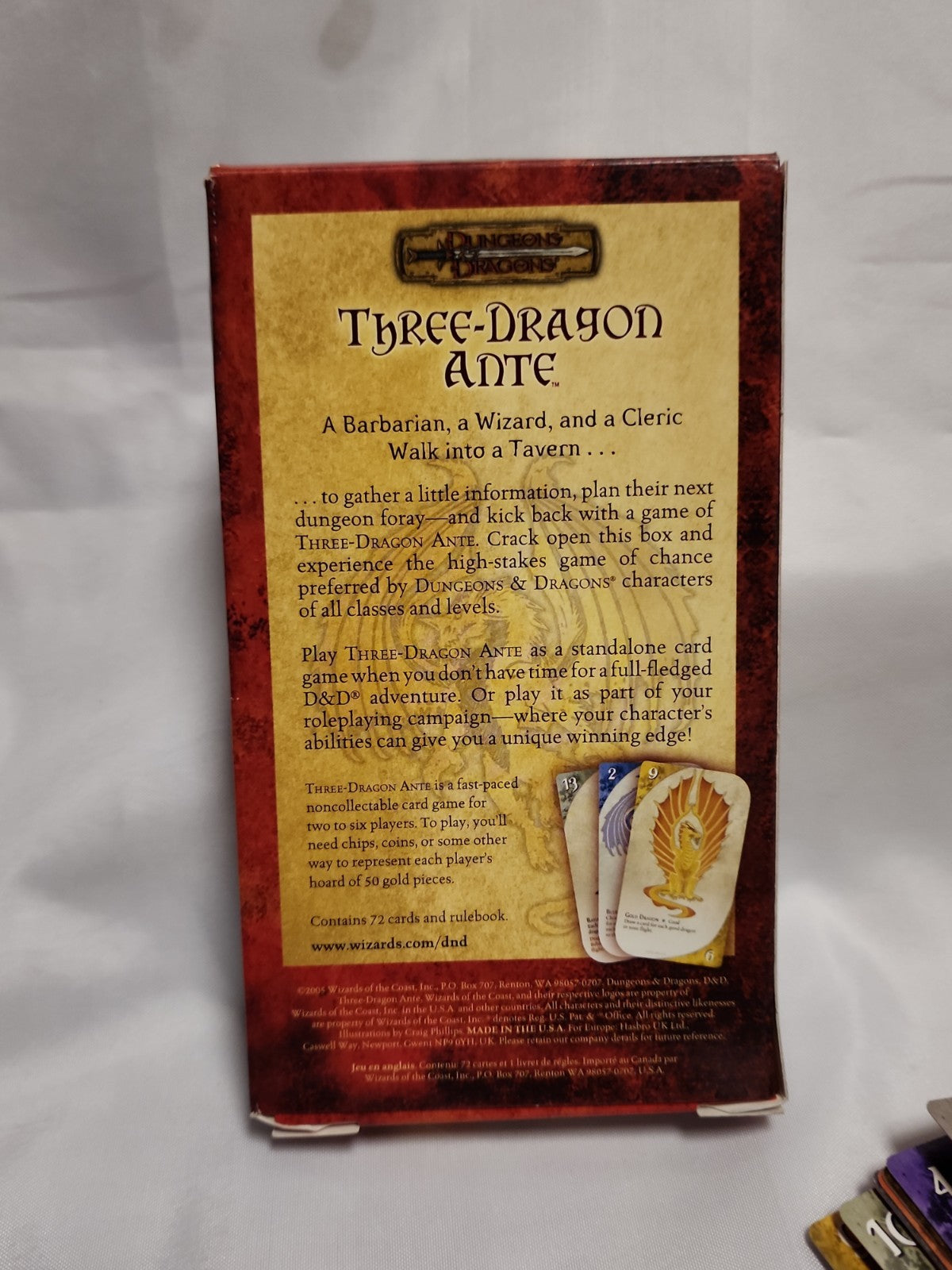 Three-Dragon Ante: Dungeons & Dragons Card Game by WotC, 2005 - Complete MR-A-224