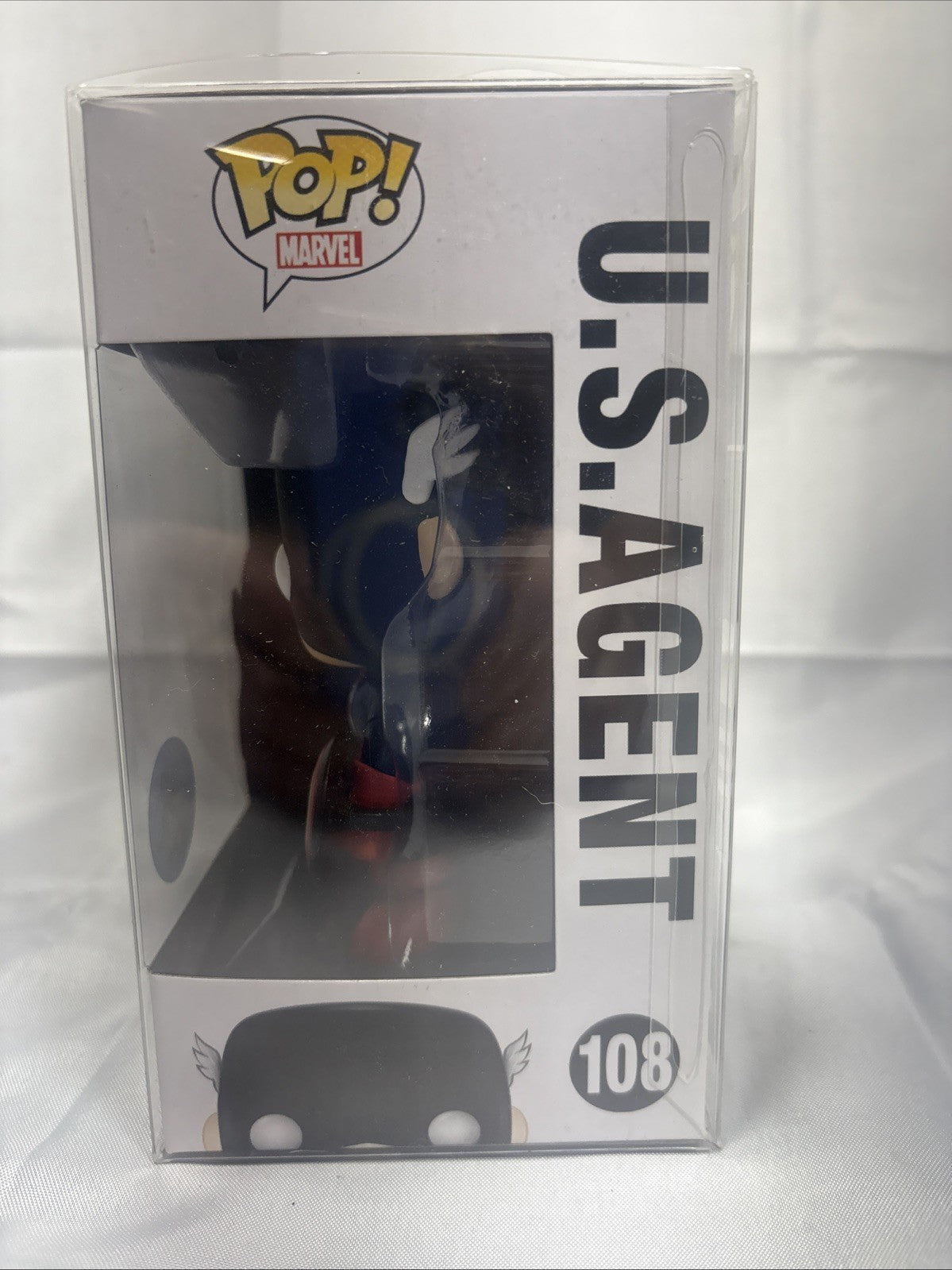 Funko Pop Marvel U.S. Agent Comikaze exc Free Protector New Vaulted JJ0220JW3