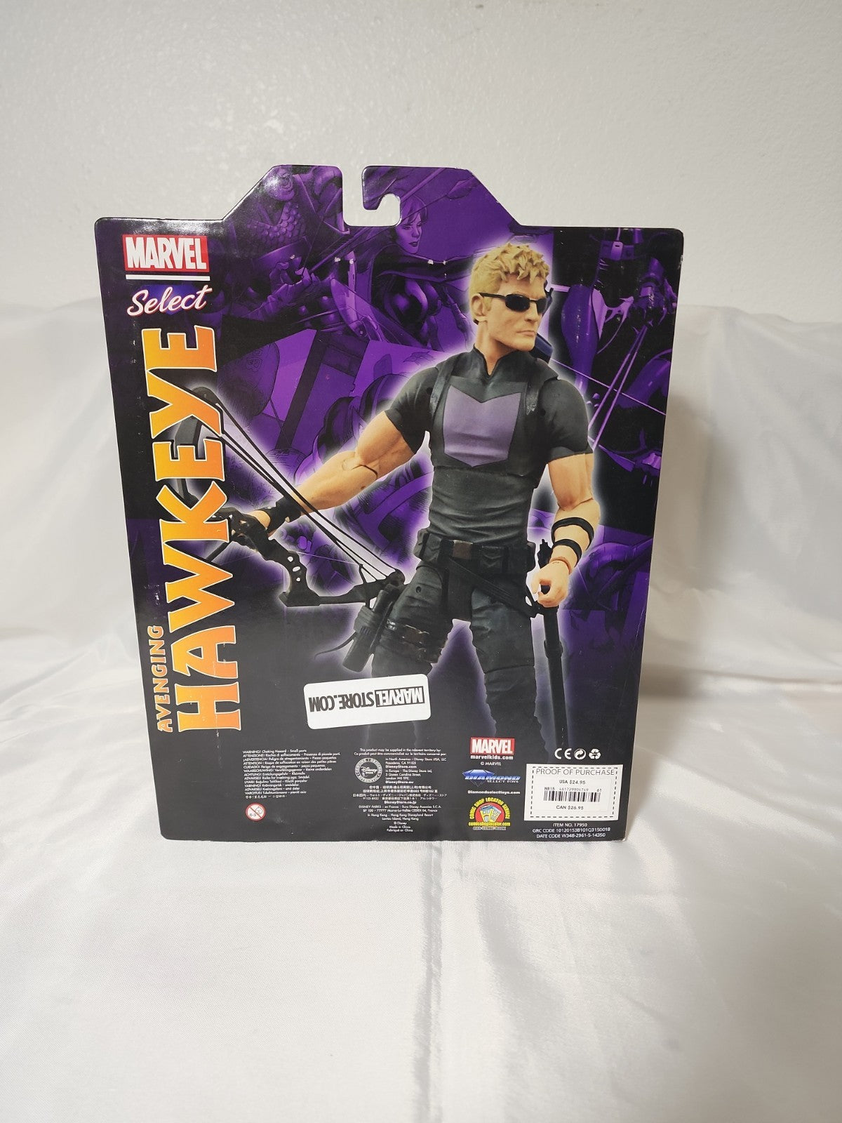 Marvel Hawkeye with Lucky Dog Disney Store Excl. Figure Diamond Select,JJ-B-032