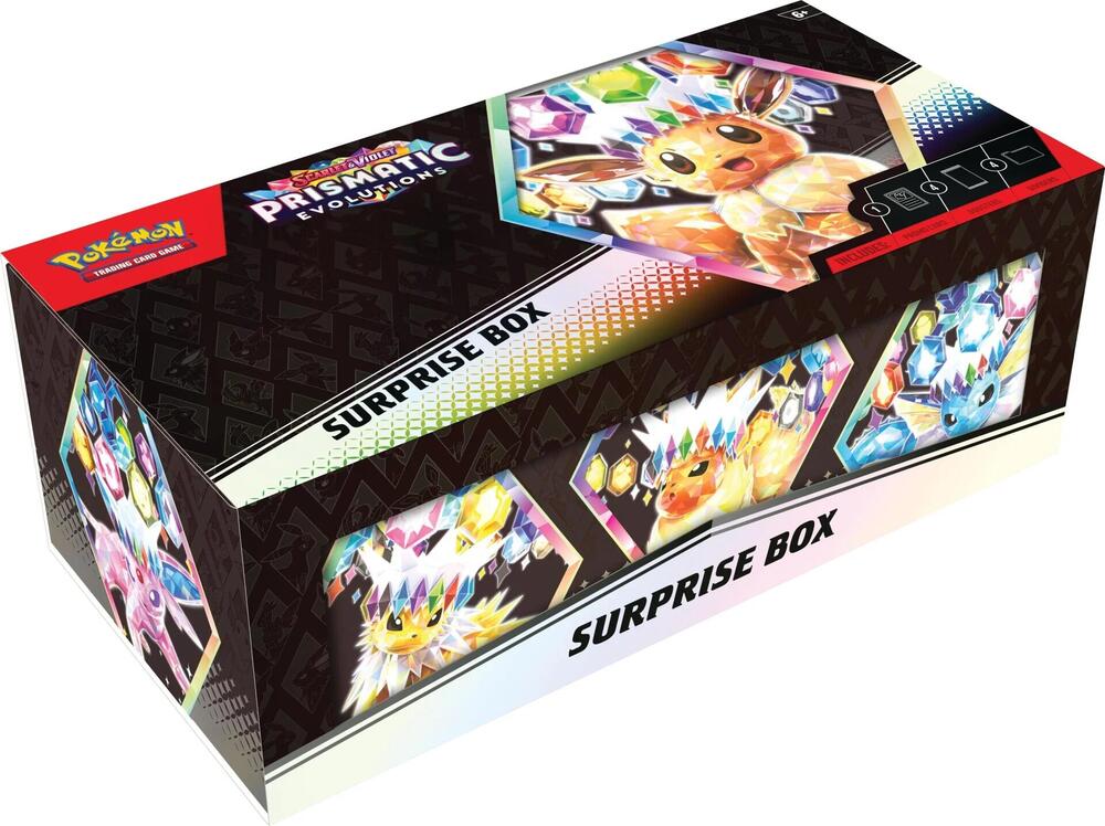 Pokemon Scarlet and Violet 8.5 Prismatic Evolutions Surprise Box with Bundle