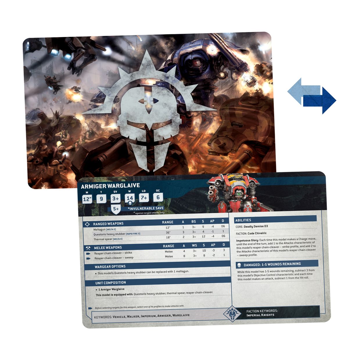Warhammer 40000 Imperial Knights Datasheet Cards