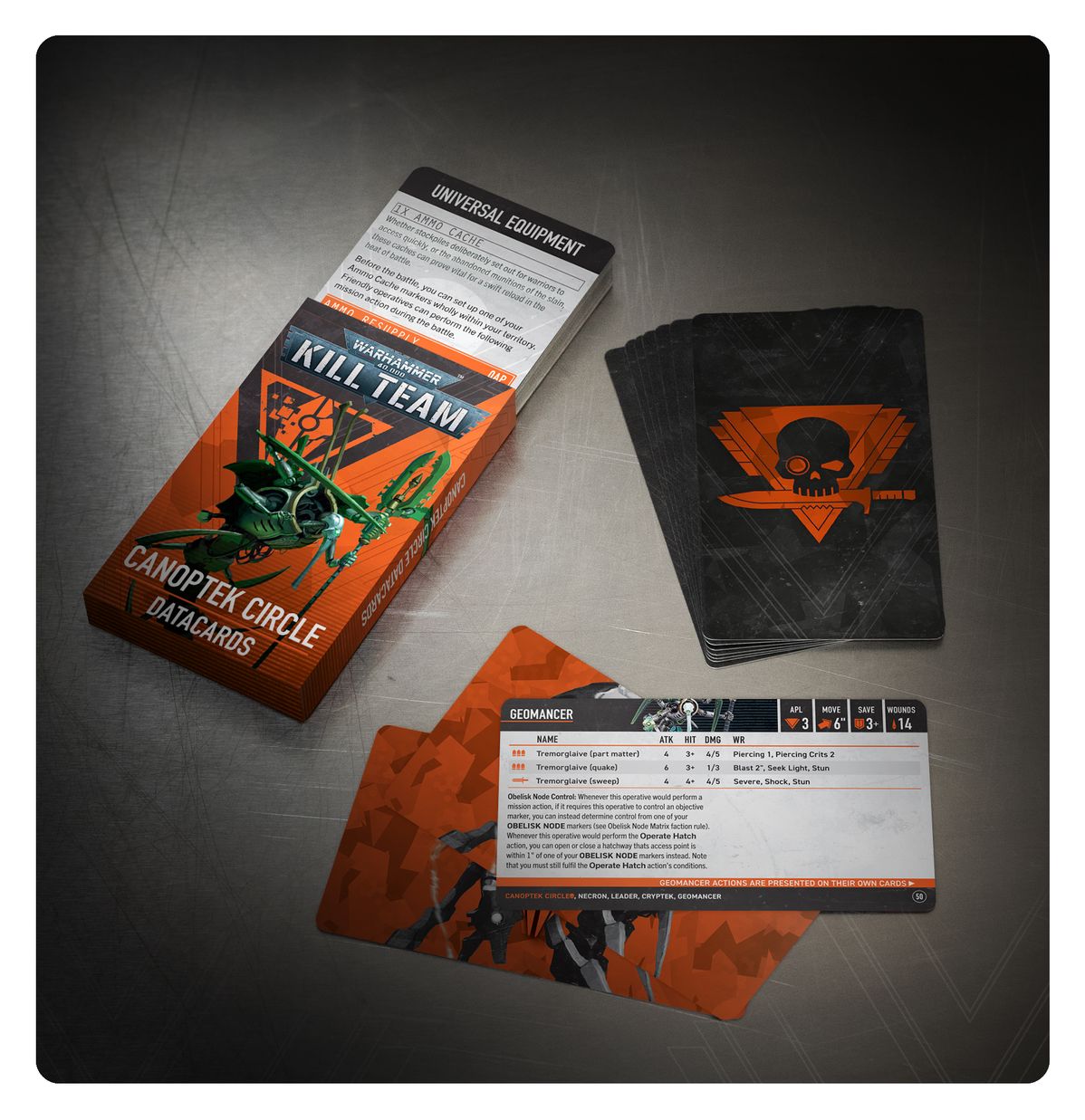 Warhammer 40000 Kill Team Canoptek Circle Datacards