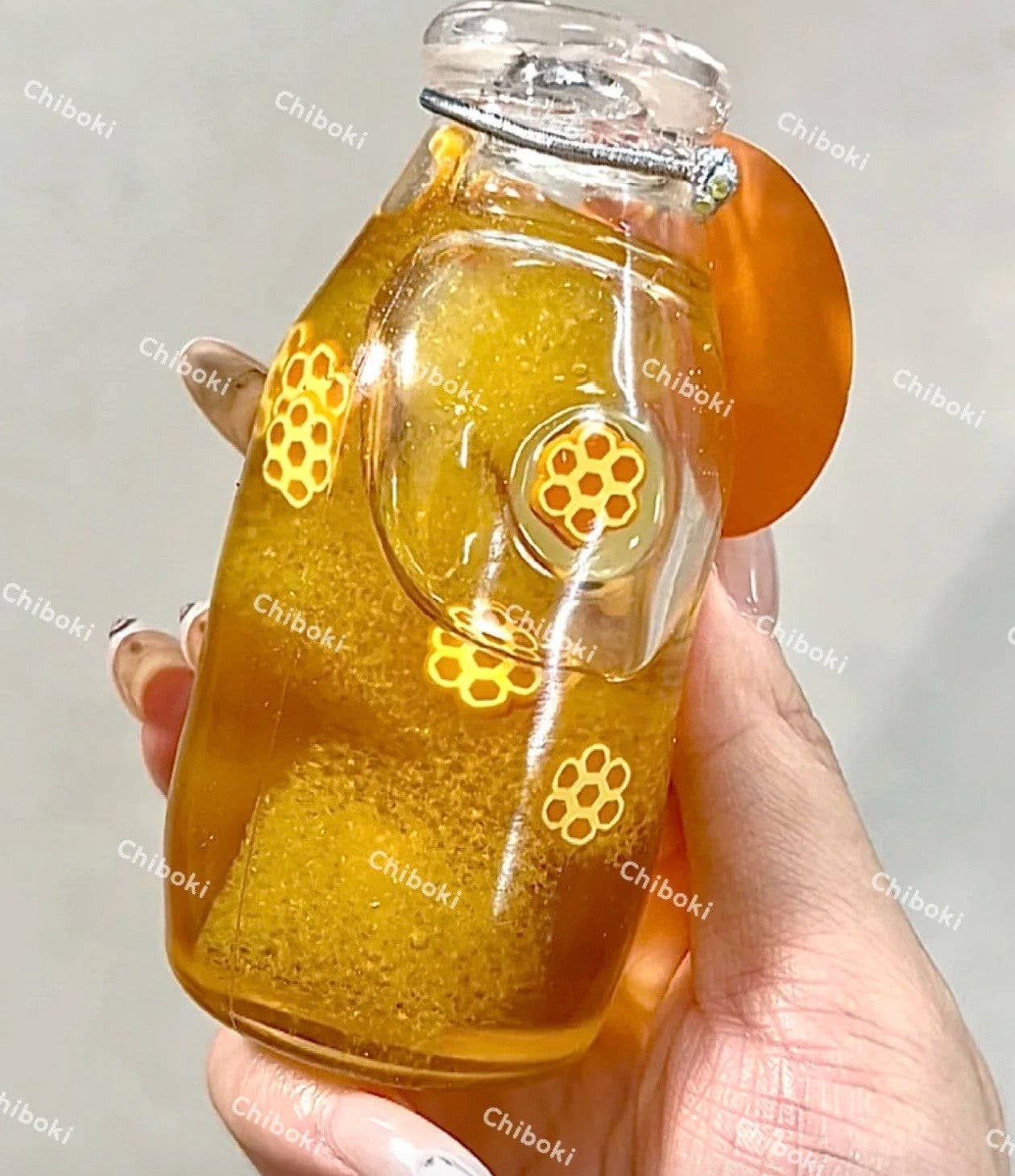 Honey Bottle Stress Relief Ball Sweet Drink Inspired Squeeze Toy Chiboki Studio