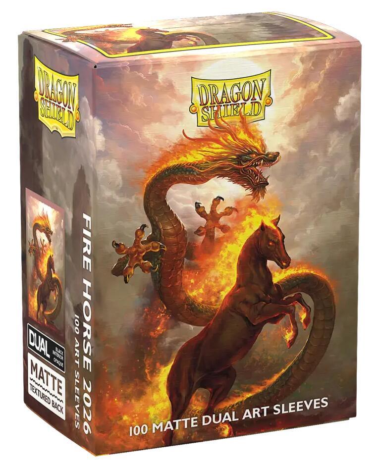 Dragon Shield Fire Horse Lunar New Year 2026 Matte Dual Art Sleeves (100-Pack)