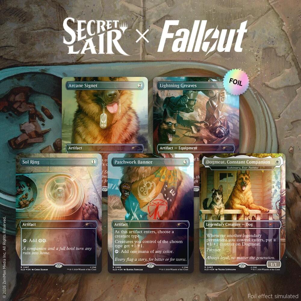 Magic the Gathering: Fallout - Secret Lair - Greet the Dog - Traditional FOIL (Copy)