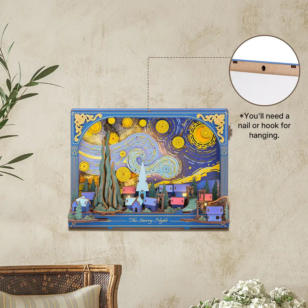 TH003 Rowood The Starry Night Wall Art 3D Wooden Puzzle