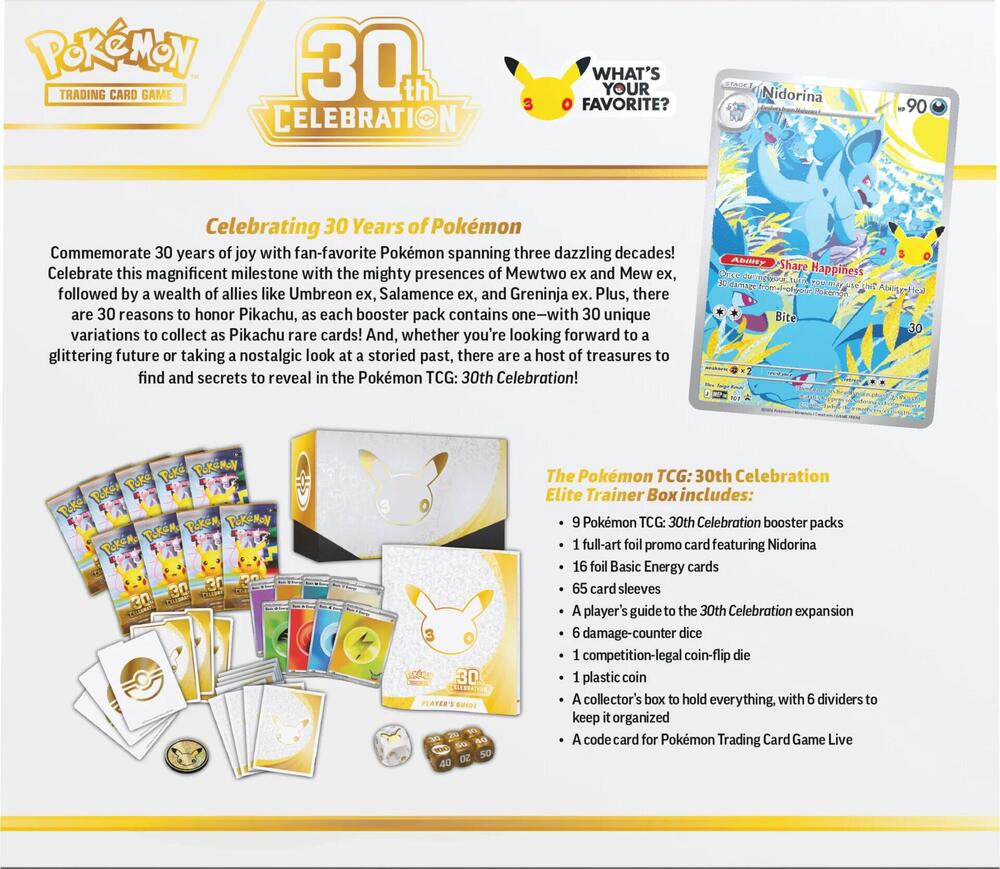 Pokemon TCG: 30TH Celebration Elite Trainer Box