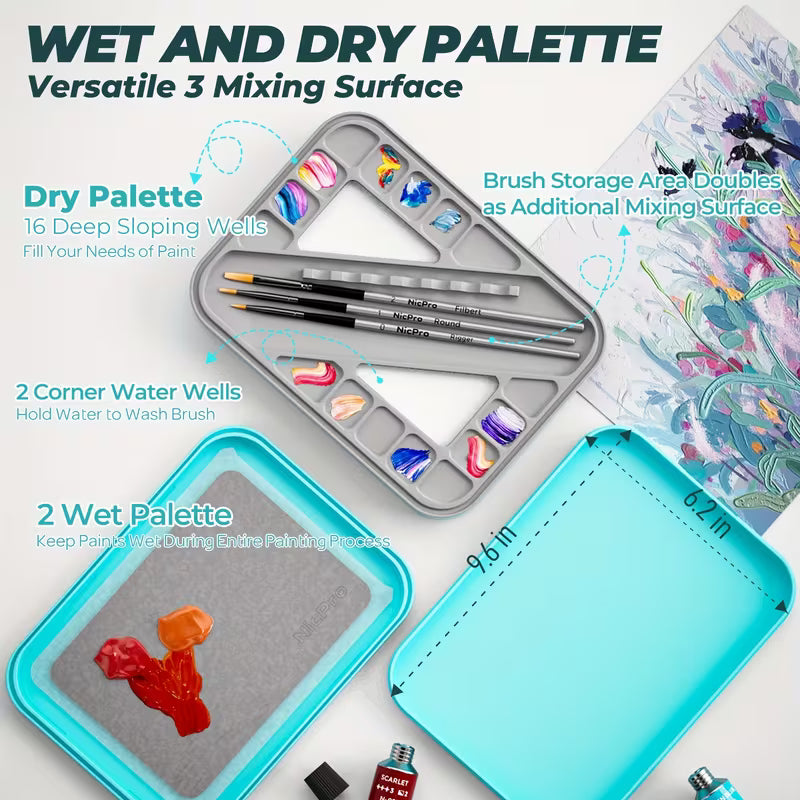 Artist Paint Palette: Wet Palette 2-in-1 Combo