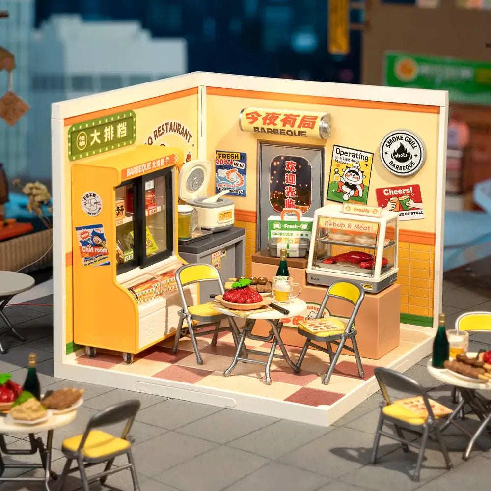 DW022 Rolife Night Out Food Stall DIY Miniature House