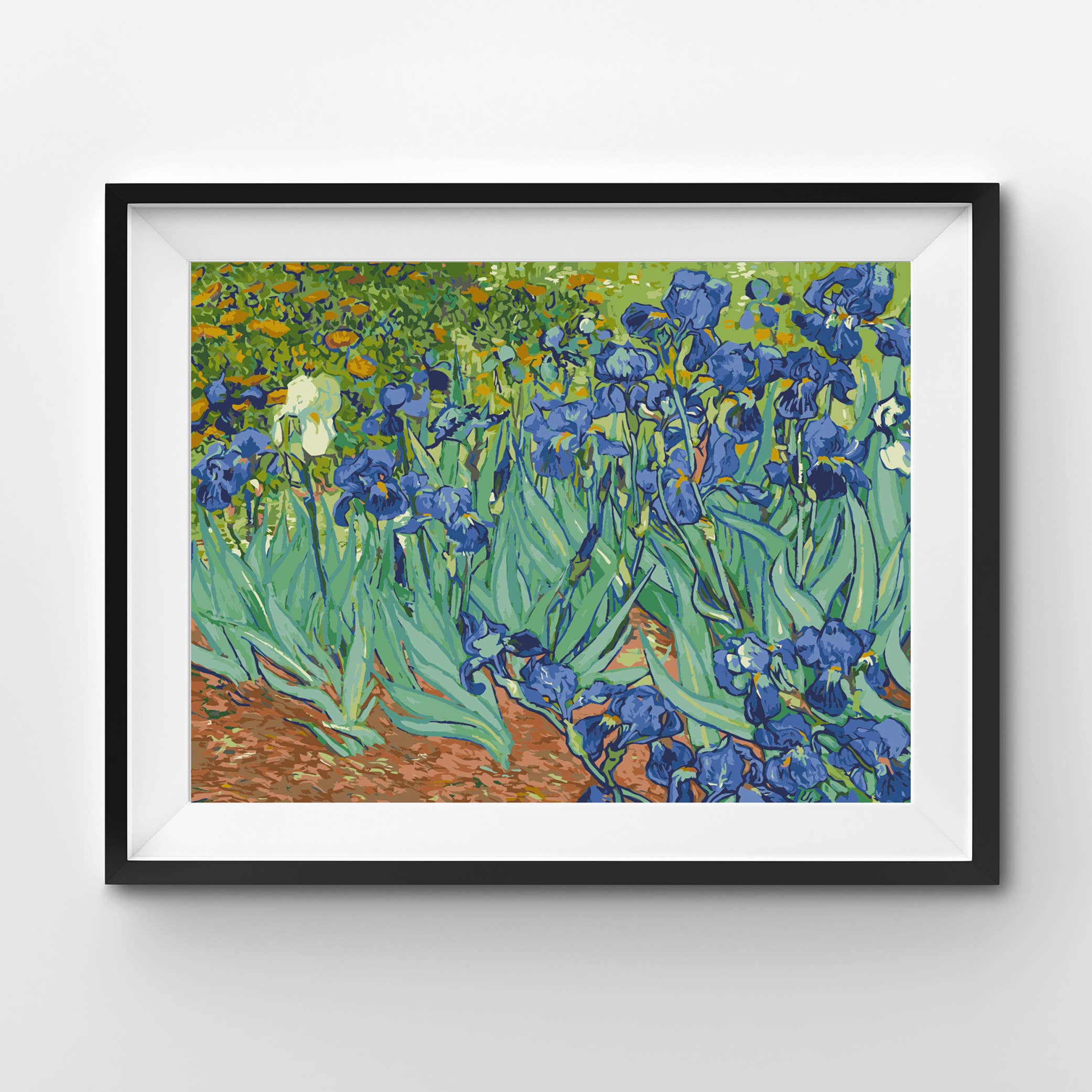 Irises, by Vincent van Gogh - Self-care Paint by Numbers kit