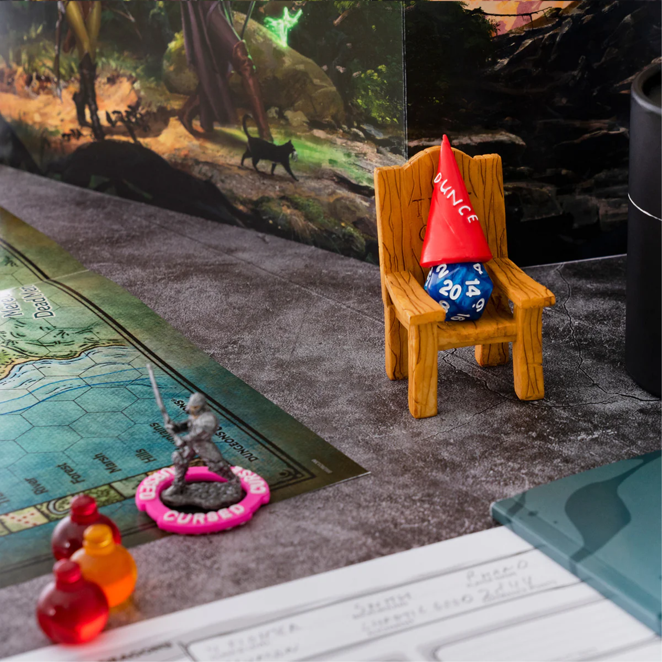 Dice Jail Chair & Dunce Hat