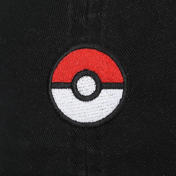 Pokémon Pokeball Adjustable Black Baseball Cap