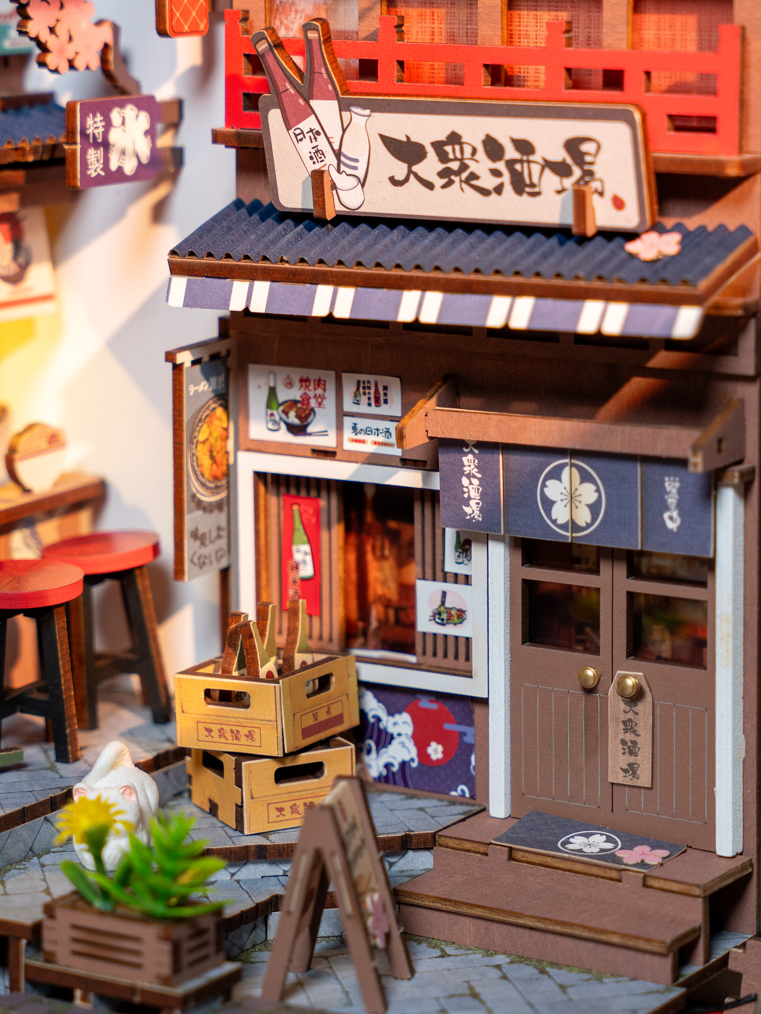 Rolife Sakura Wine Alley DIY BooK&Nook