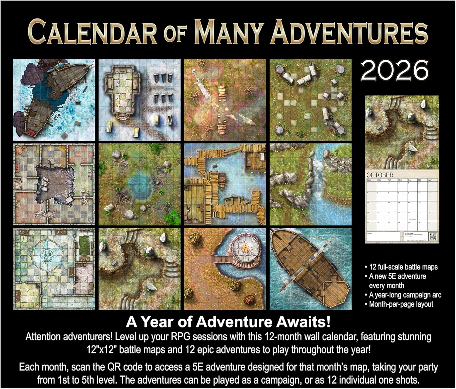 Calendar of Many Adventures 2026