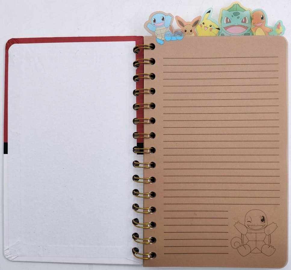 Pokémon Pokeball 8" x 5" Spiral Tabbed Notebook