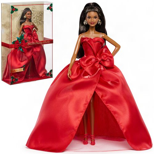 Barbie 2026 Holiday Barbie Doll with Dark Brown Hair