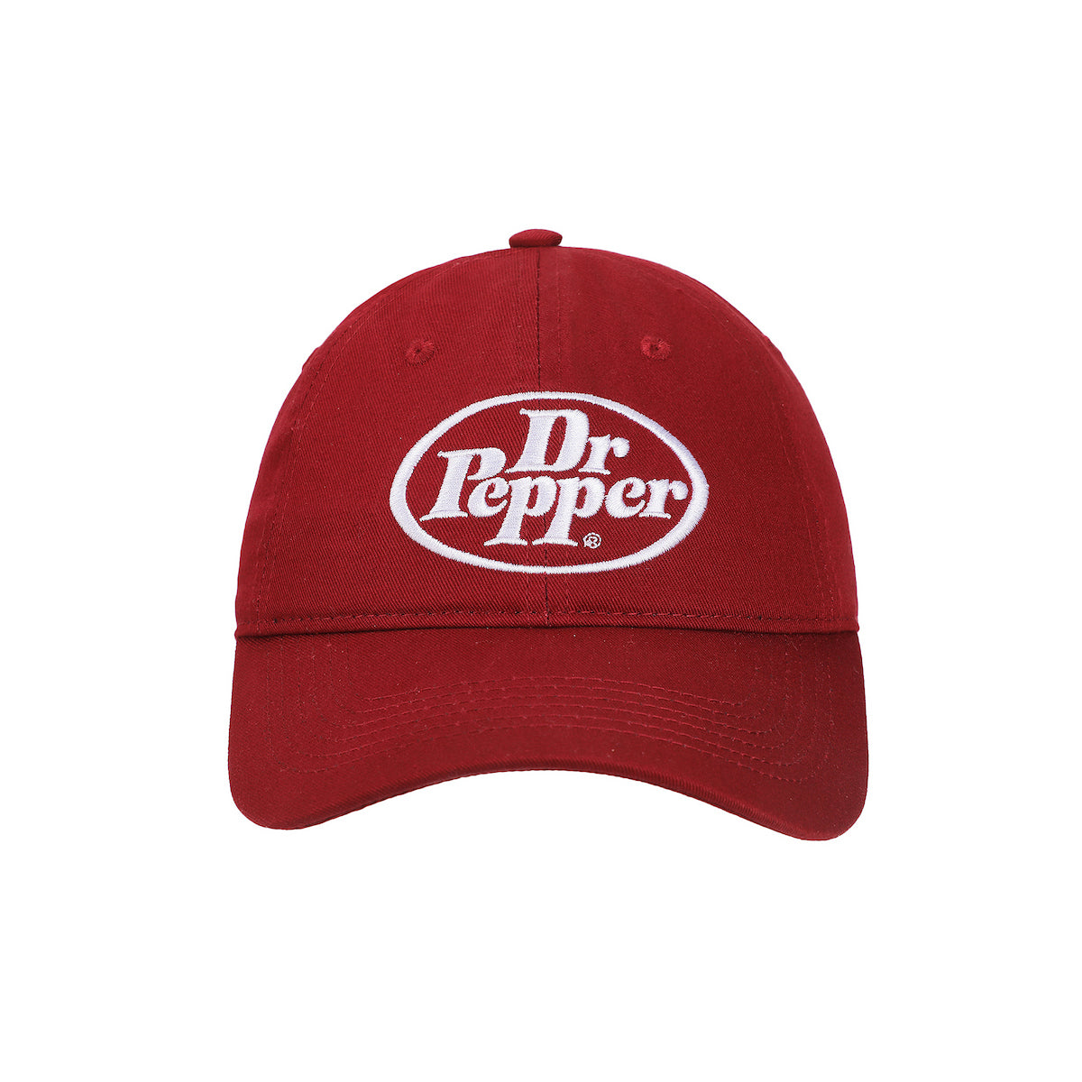 Dr Pepper Adult Red Embroidered Front Art Logo Hat
