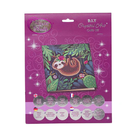 Crystal Art Card Kit: Sloth