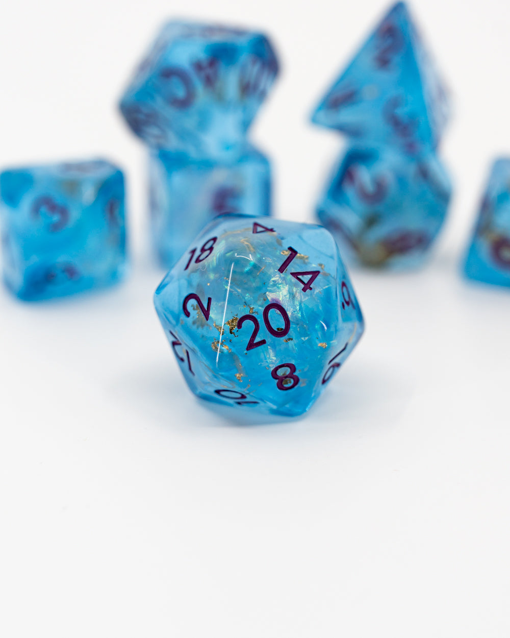 Poseidon's Light | 7 Piece Acrylic Dice Set - Emberglow Gaming
