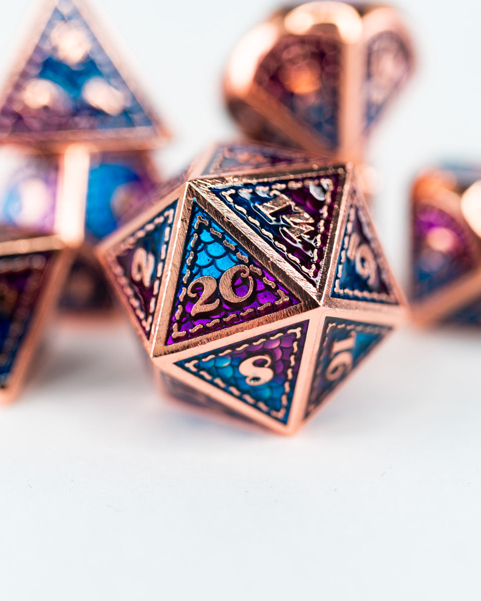 Leyline Anchor | 7 Piece Metal Dice Set - Emberglow Gaming