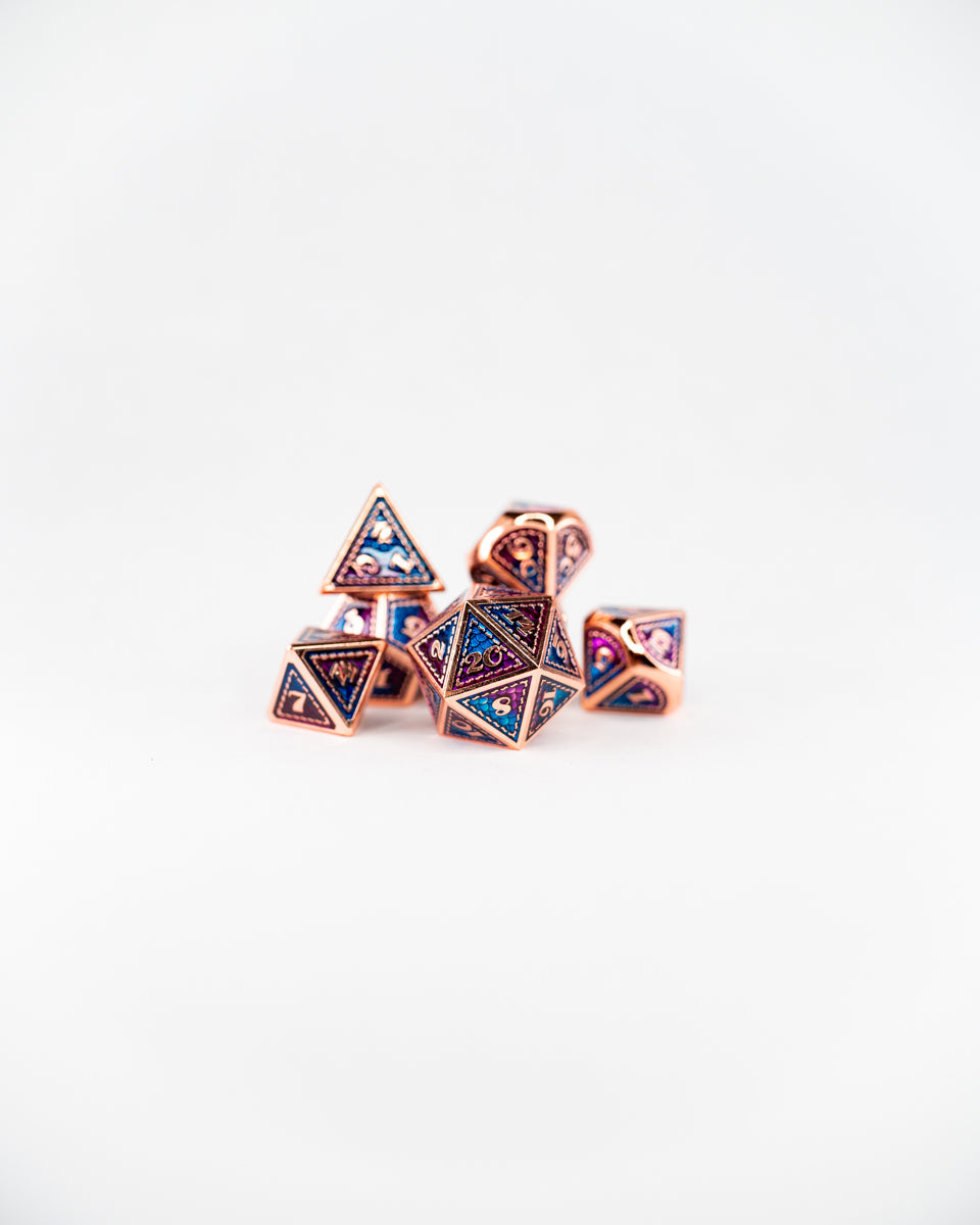 Leyline Anchor | 7 Piece Metal Dice Set - Emberglow Gaming