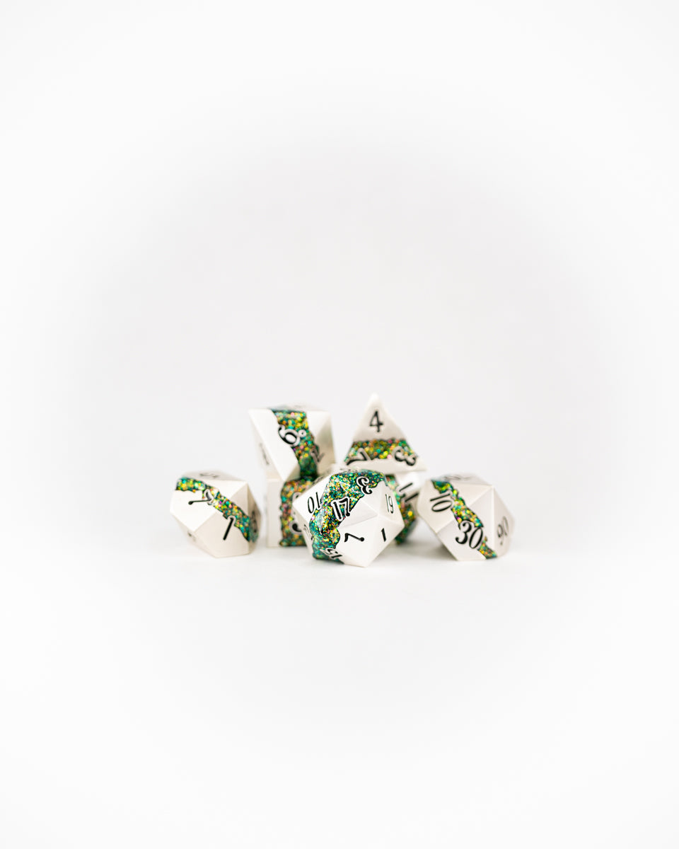 Woods Between Worlds | 7 Piece Metal Dice Set - Emberglow Gaming