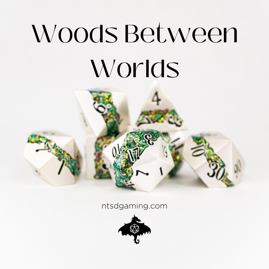 Woods Between Worlds | 7 Piece Metal Dice Set - Emberglow Gaming