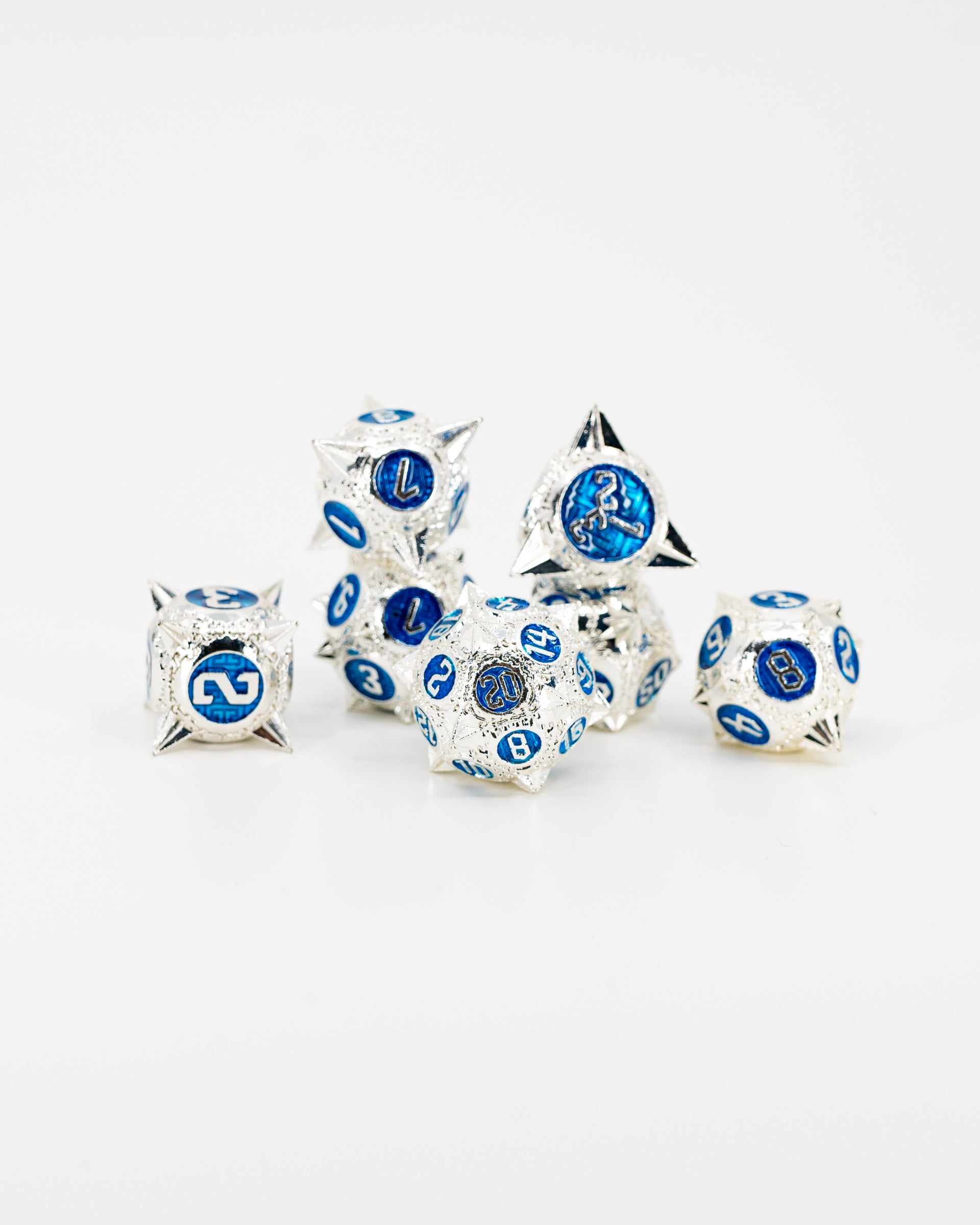 The Captain's Laws | 7 Piece Metal Dice Set - Emberglow Gaming