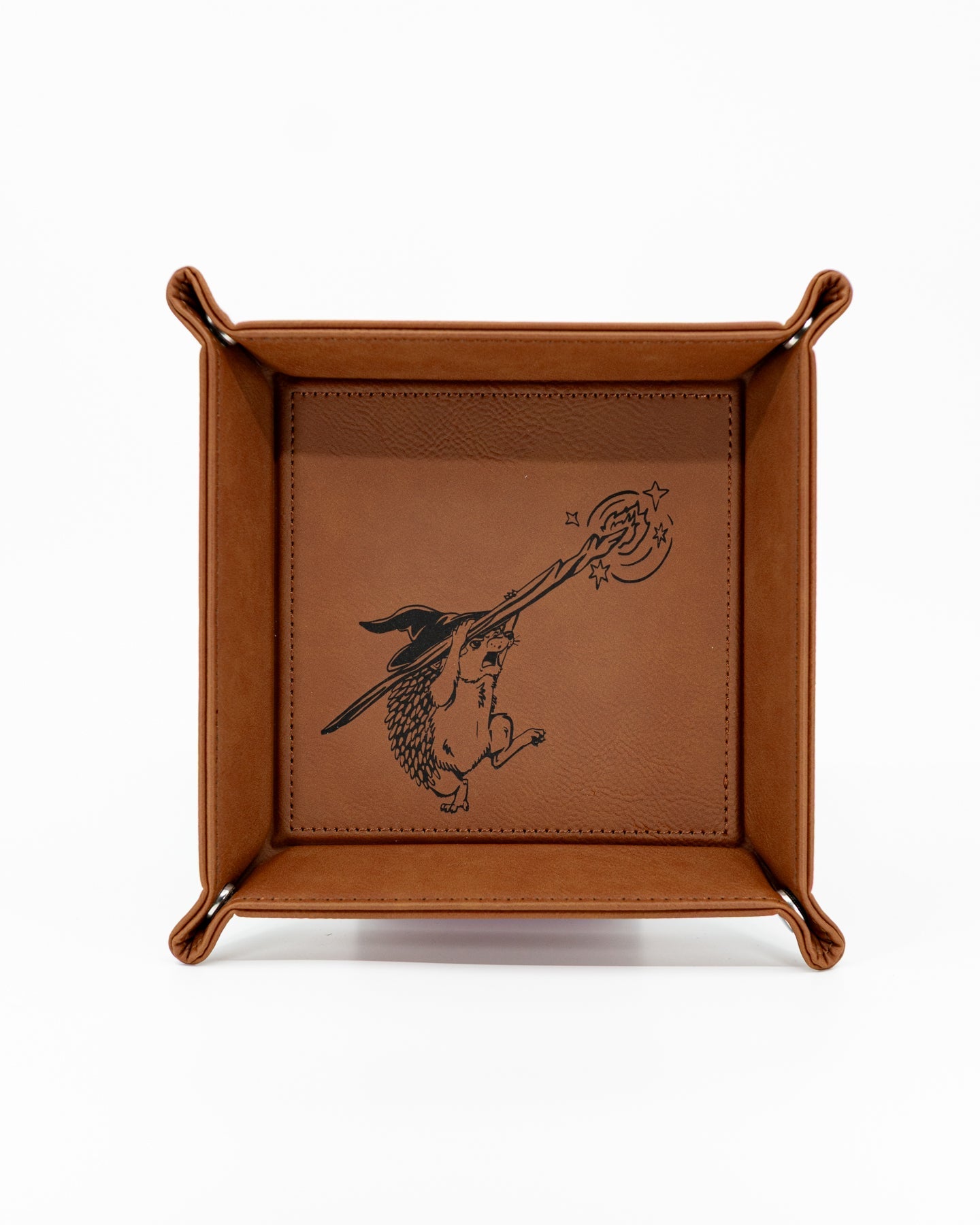Foxwood Chronicles | Vegan Leather Dice Rolling Tray - Emberglow Gaming