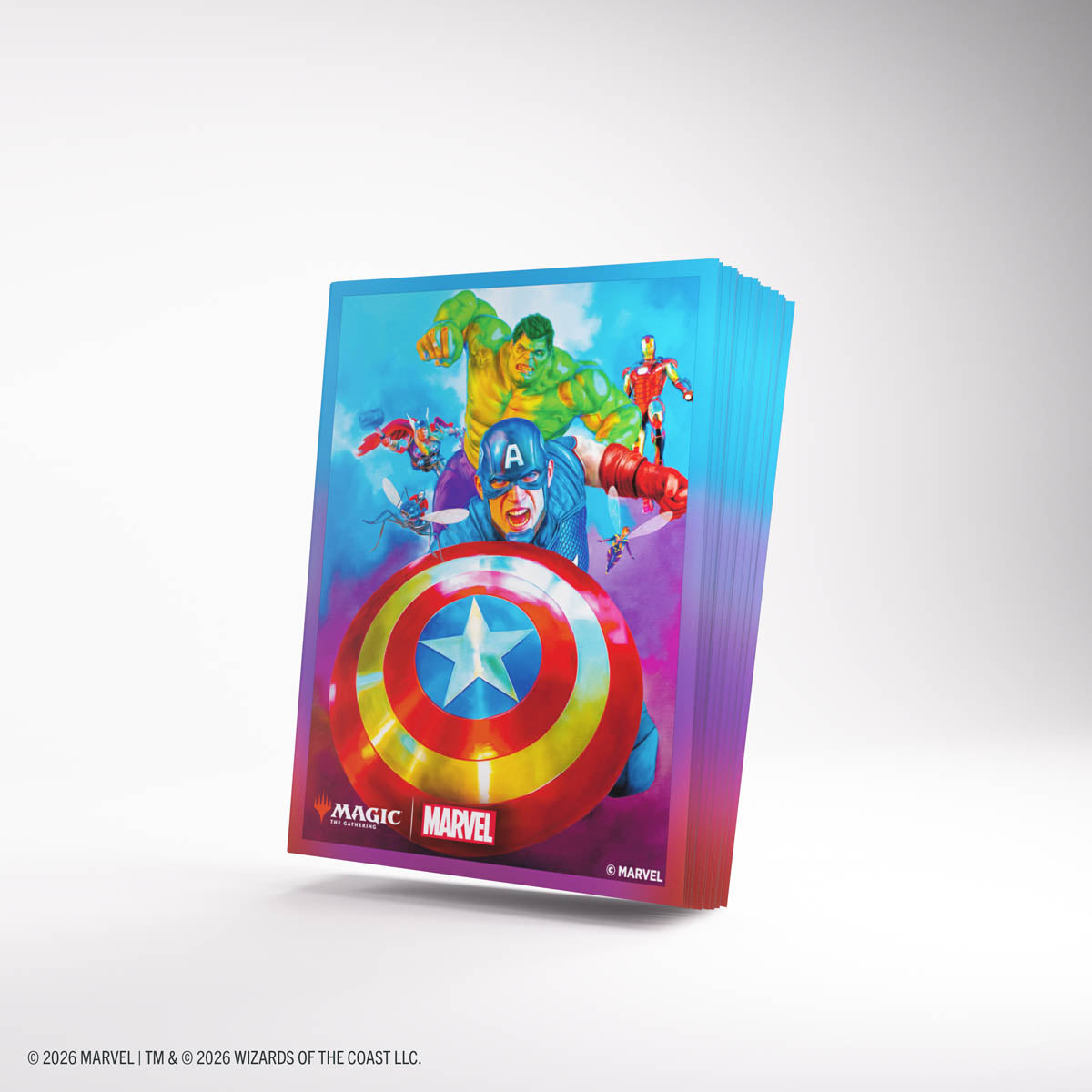 Gamegenic: Magic The Gathering: Msh Marvel Super Heroes: Premium Art Sleeves: Captain America Team Leader image 1