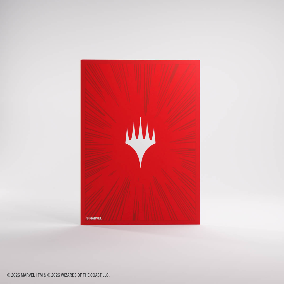 Gamegenic: Magic The Gathering: Msh Marvel Super Heroes: Premium Double Sleeving Pack 100: Comic Burst Red image 2