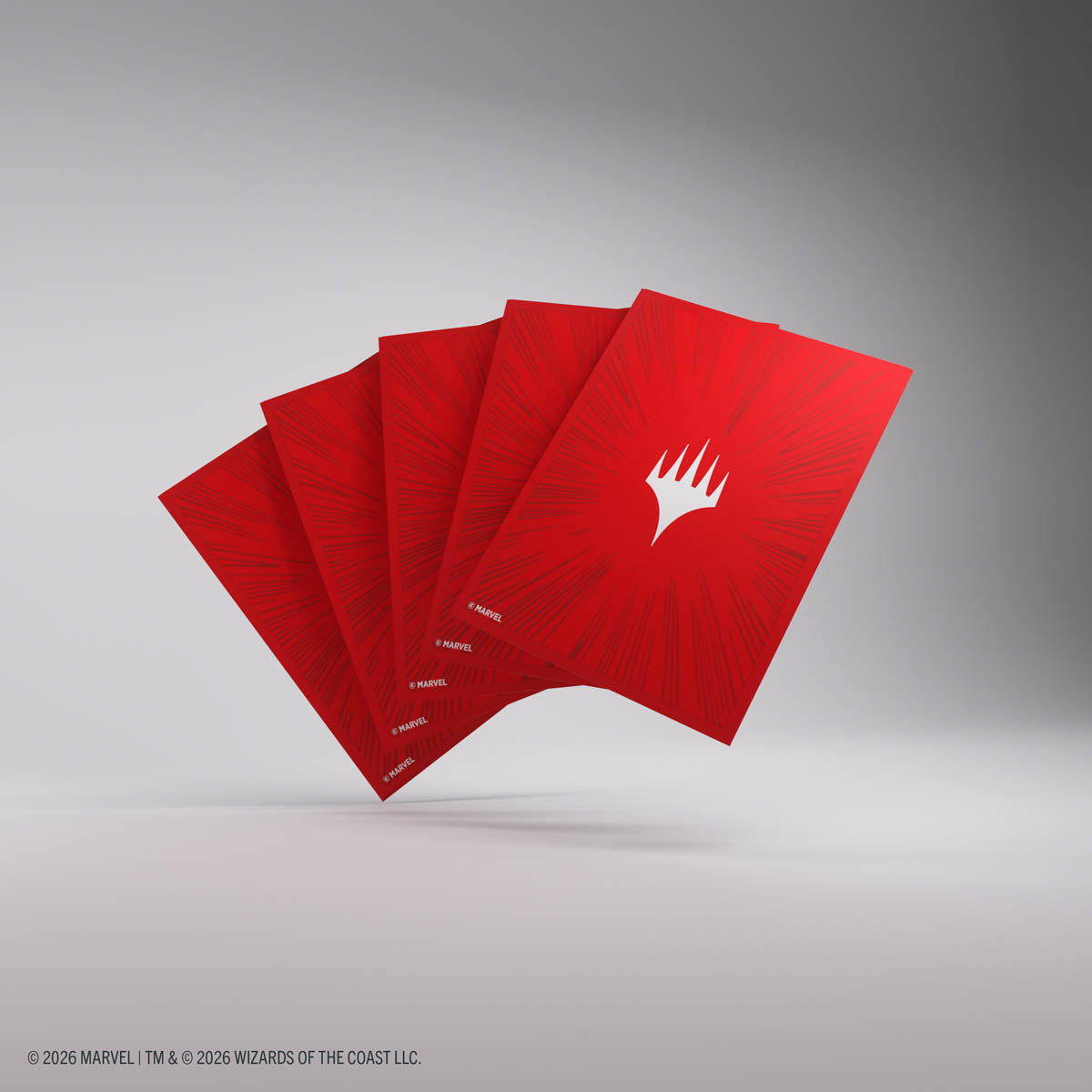 Gamegenic: Magic The Gathering: Msh Marvel Super Heroes: Premium Double Sleeving Pack 100: Comic Burst Red image 3