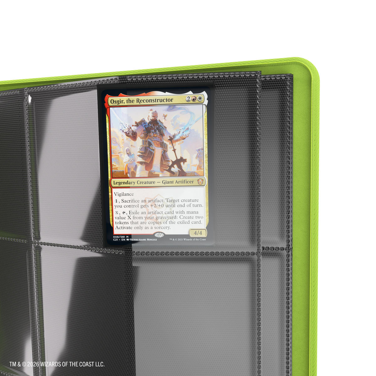 Gamegenic: Magic The Gathering: Secrets Of Strixhaven: Prime Zip-Up Album 18-Pocket: Black And Green