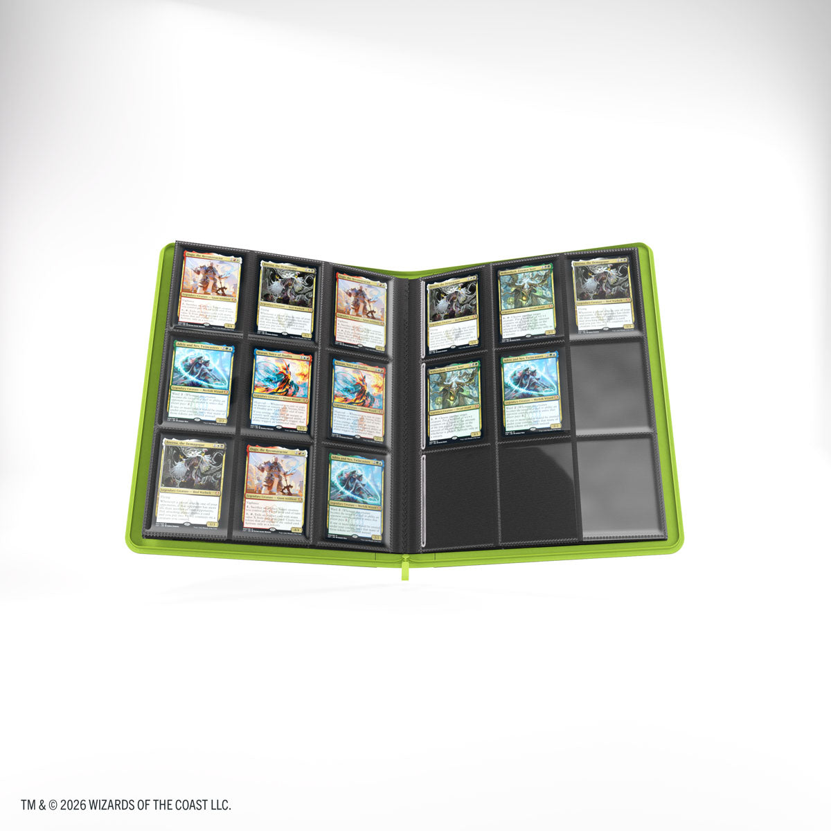 Gamegenic: Magic The Gathering: Secrets Of Strixhaven: Prime Zip-Up Album 18-Pocket: Black And Green
