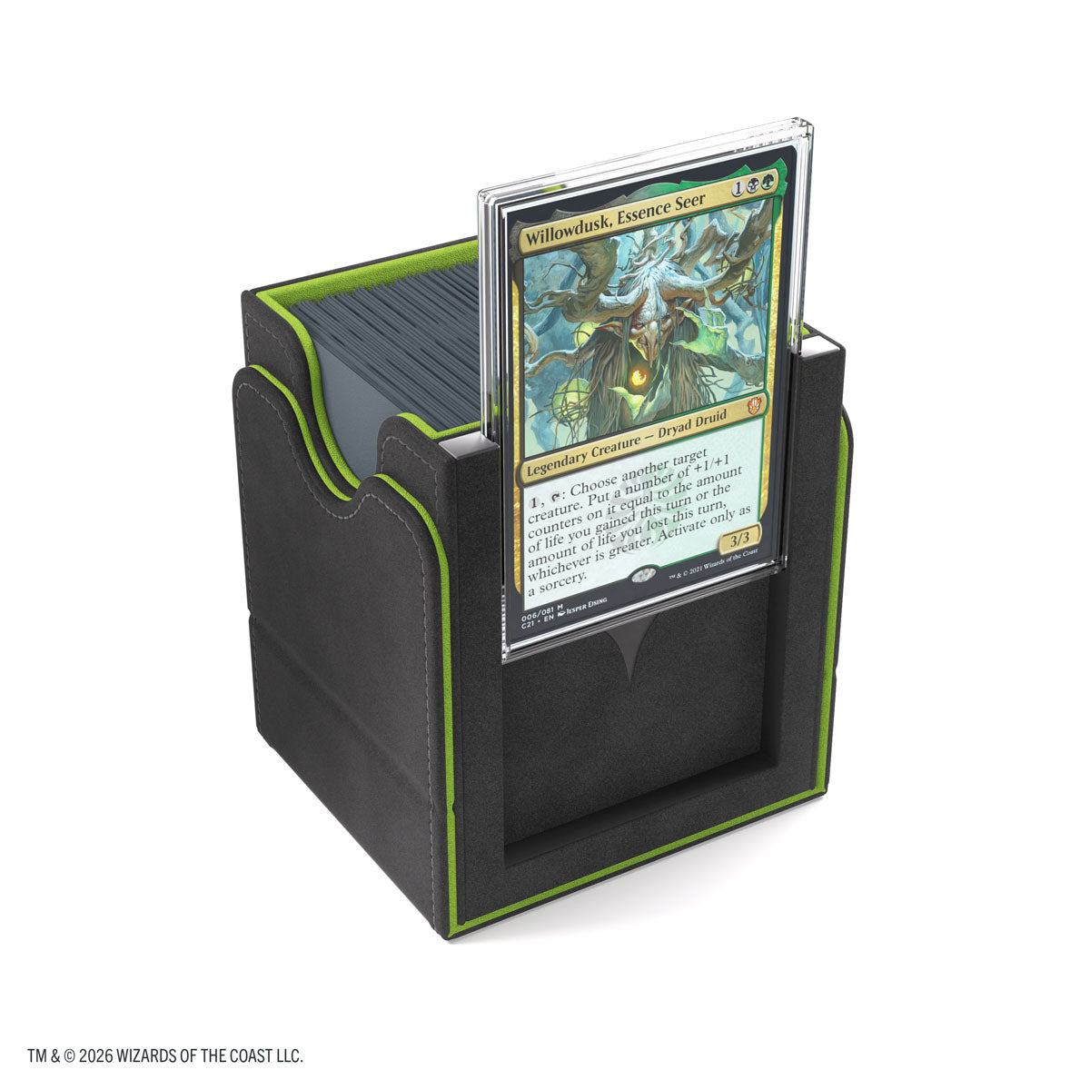 Gamegenic: Magic The Gathering: Secrets Of Strixhaven: Squire Plus 100 Xl: Black And Green