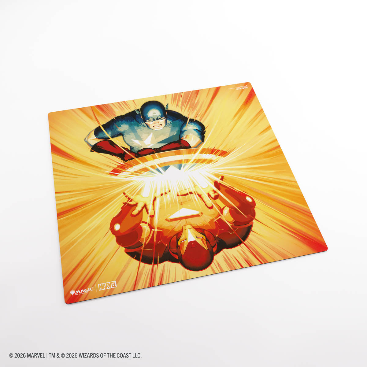 Gamegenic: Magic The Gathering: Msh Marvel Super Heroes: Prime 2-Player Playmat: Iron Man And Captain America image 1