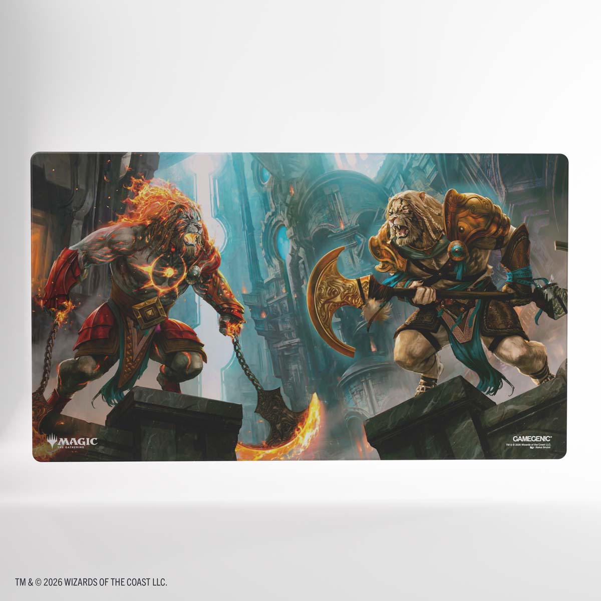 Magic: The Gathering | Reality Fracture Shiny Playmat - Ajani, Path of Vengeance/Ajani, Counterattac - image 2