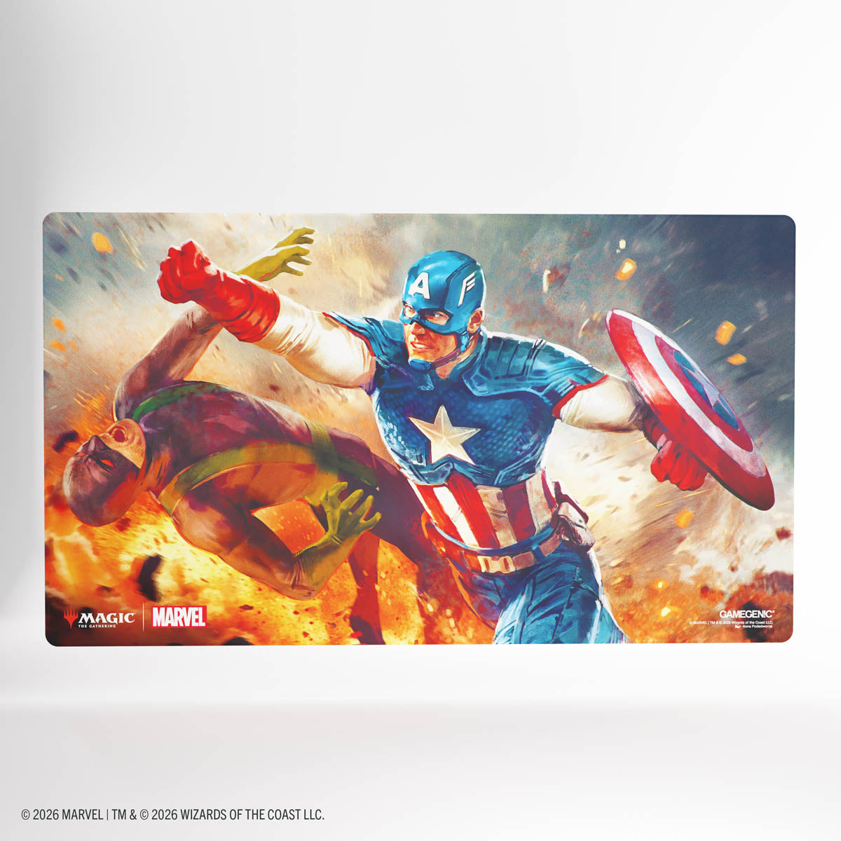 Gamegenic: Magic The Gathering: Msh Marvel Super Heroes: Prime Playmat: Captain America Super-Soldier image 1