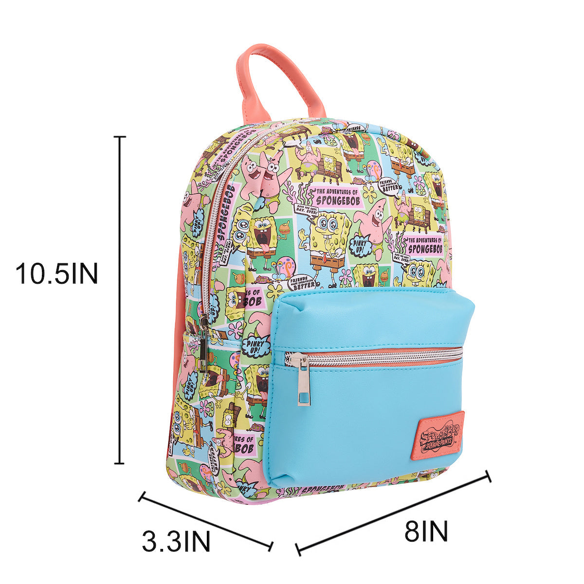 Spongebob Squarepants Character All-Over Print 11" Mini Backpack