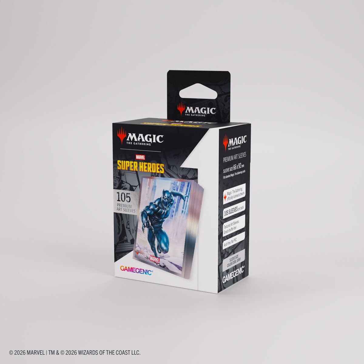 Gamegenic: Magic The Gathering: Msh Marvel Super Heroes: Premium Art Sleeves: Black Panther image 5
