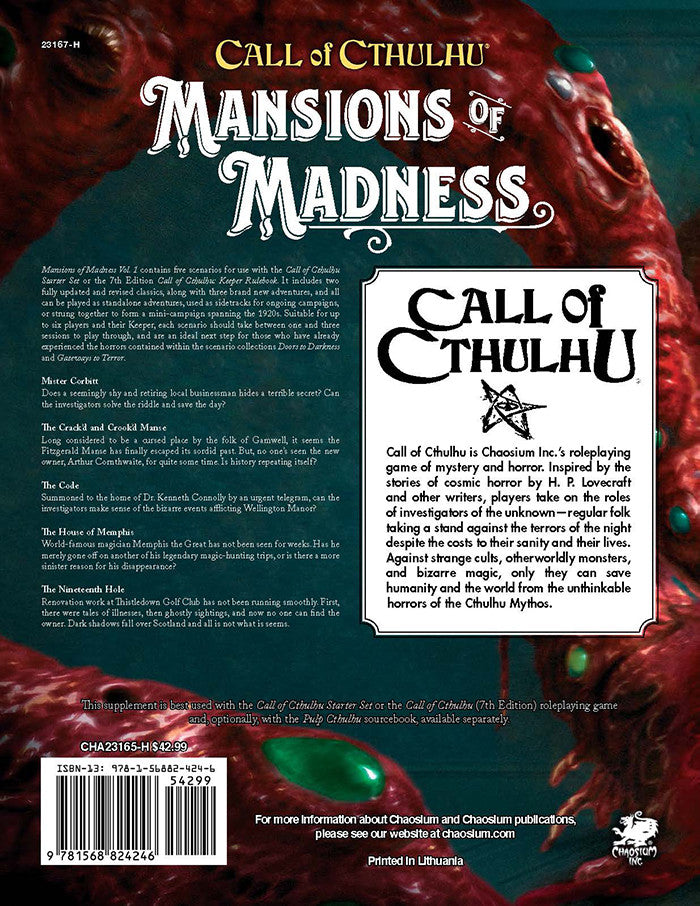 Call of Cthulhu - Mansions of Madness: Vol 1 - Behind Closed Doors