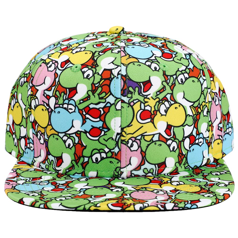 Super Mario Brothers Yoshi All Over Print snapback Cap for mens