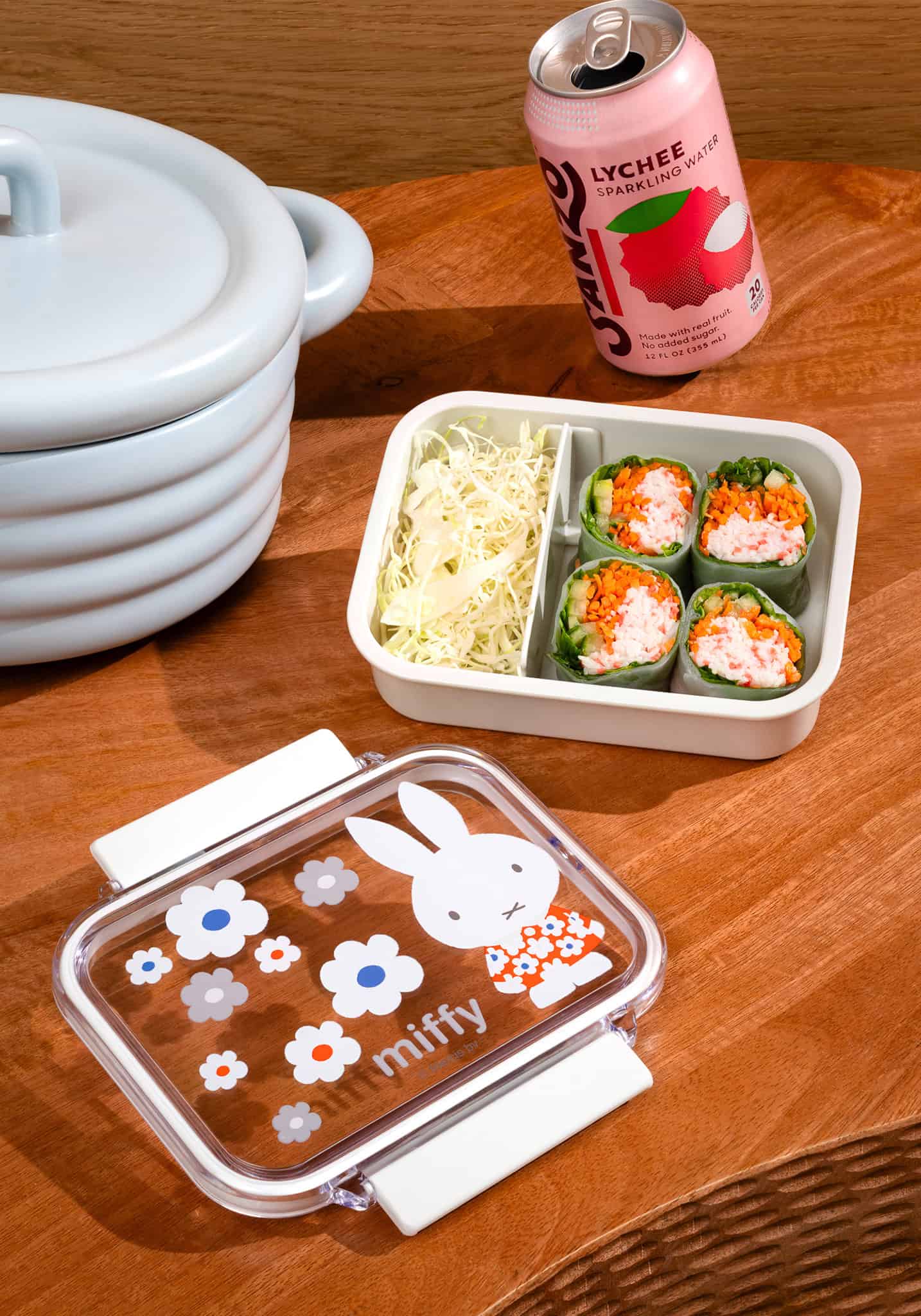 Miffy Lunch Box 14.55oz (Monotone)