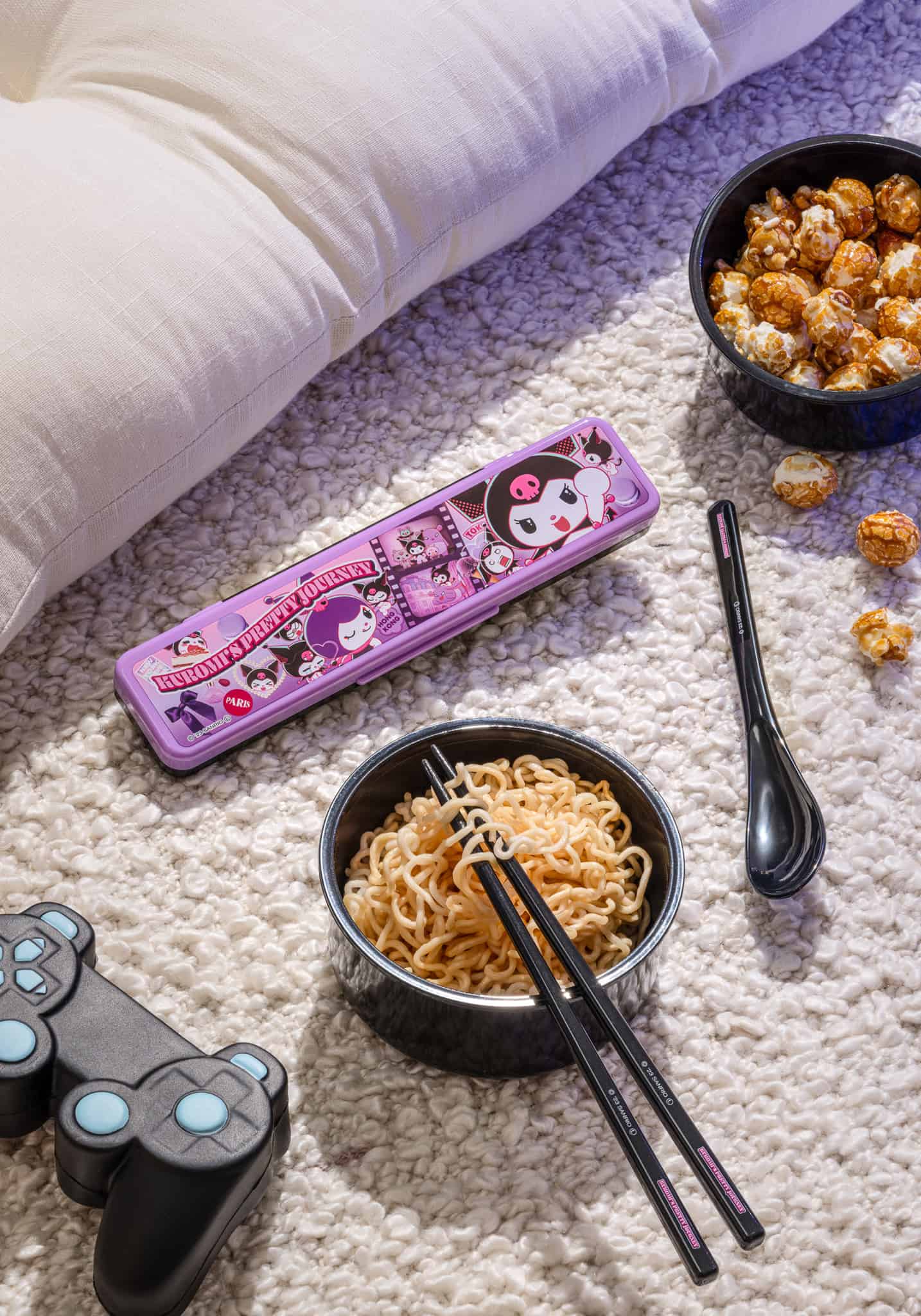 Kuromi  Chopsticks and Spoon with Case (Kuromi's Pretty Journey)
