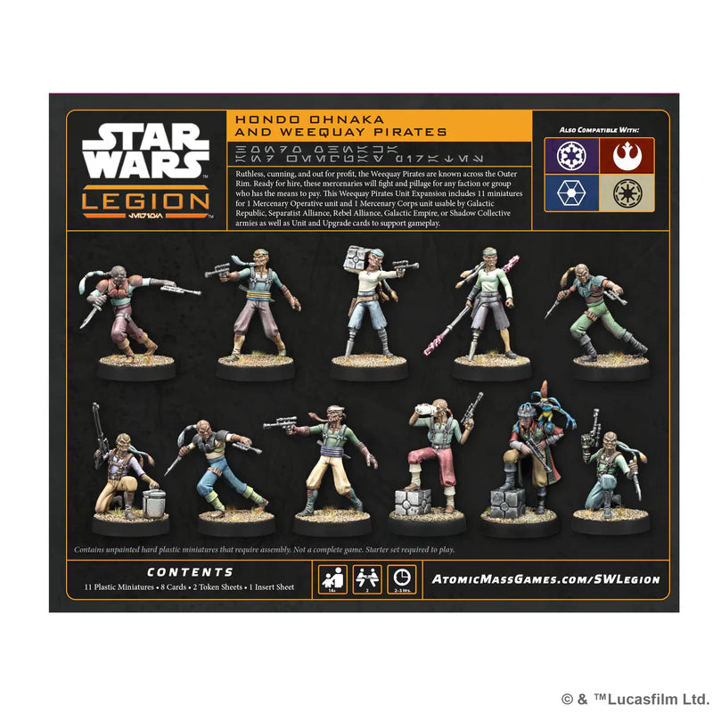 Star Wars Legion: Hondo Ohnak and weequay pirates