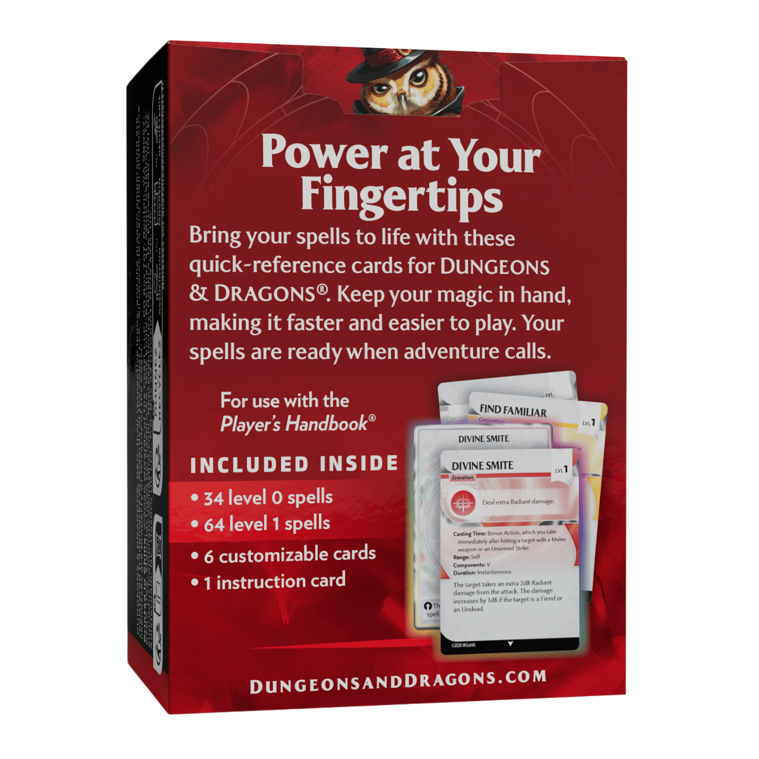 Dungeons & Dragons 5E RPG Reference Cards: Spells - Levels 0-1