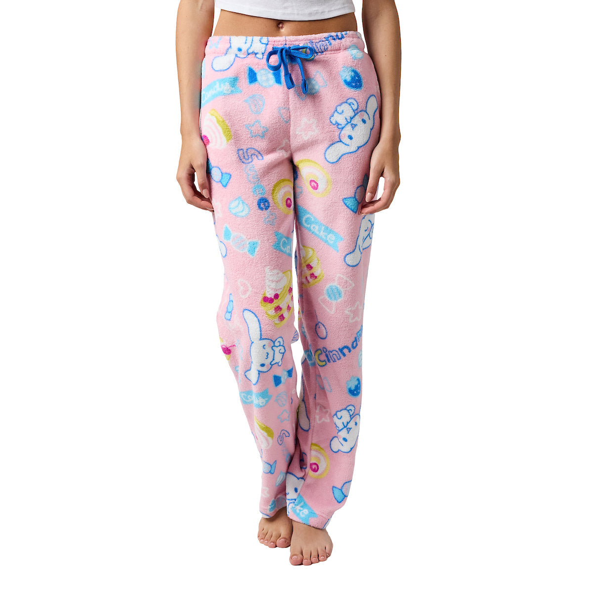 Cinnamoroll Sweet Treats Women's Cradle Pink Plush Sleep Pajama Pants